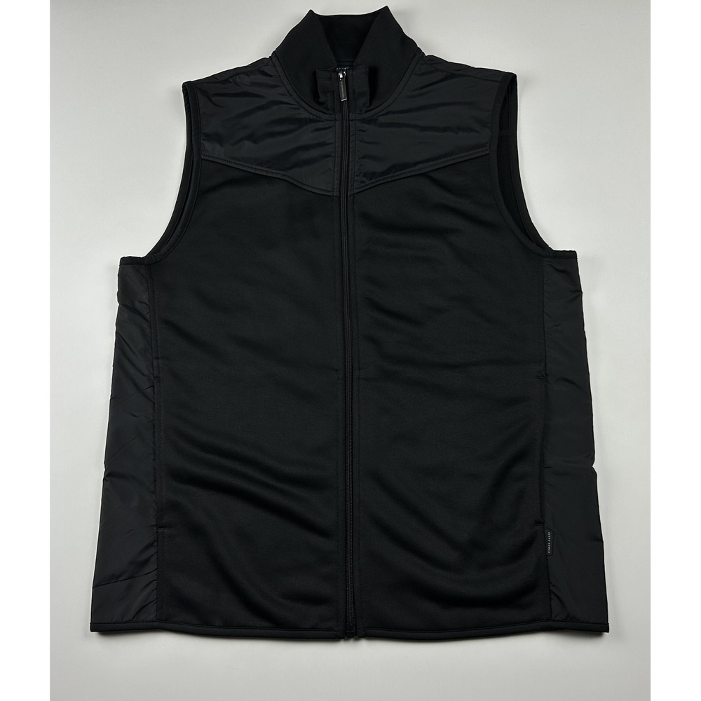 Perry Ellis Men's Full-Zip‎ Black Performance Vest NWT Moisture Wicking Size M